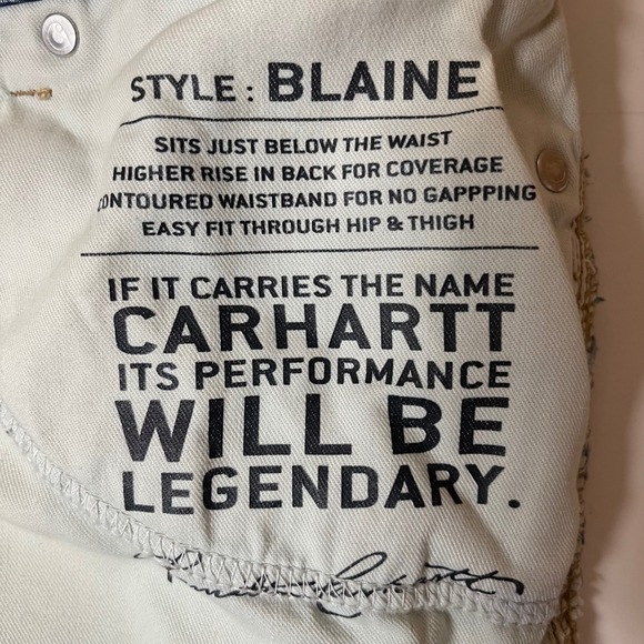 Carhartt Blaine Style Women's Jeans 14 Short Medium Wash Straight Leg Raw hem. - Picture 4 of 6